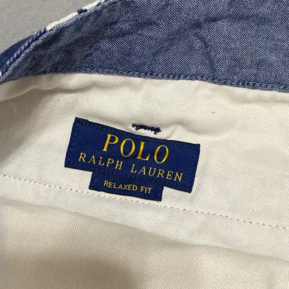 Polo Ralph Lauren Men Relaxed Fit Navy Aloha Bear Pineapple Print Shorts Size 42